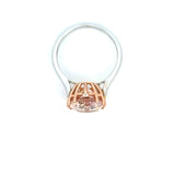 14K White Rose Gold Morganite & Diamond Ring