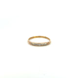 14K Yellow Gold Vintage Diamond Bar Band