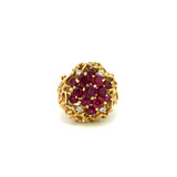 14K Yellow Gold Ruby and Diamond Ring