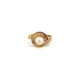 14K Yellow Gold Pearl Statement Ring