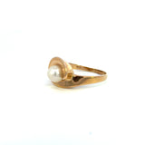 14K Yellow Gold Pearl Statement Ring