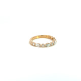 14K Yellow Gold Marquise & Round Diamond Band