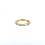14K Yellow Gold Marquise & Round Diamond Band