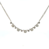 14K White Gold Graduated Diamond Necklace