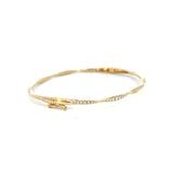 14K Yellow Gold Diamond Bangle Bracelet