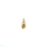 14K Yellow Gold Textured Oval Charm Pendant