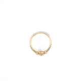 14K Yellow Gold Diamond Cross Ring