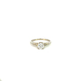 Vintage 14K White Gold Diamond Solitaire Ring