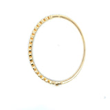 14K Yellow Gold Diamond Bezel Bangle Bracelet