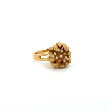 18K Yellow Gold Diamond Chrysanthemum Ring