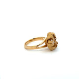 18K Yellow Gold Diamond Chrysanthemum Ring