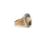 Vintage 10K Yellow and White Gold Horse & Horseshoe Ring