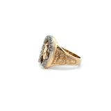 Vintage 10K Yellow and White Gold Horse & Horseshoe Ring