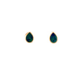 14K Yellow Gold Pear-Shape Opal Stud Earrings