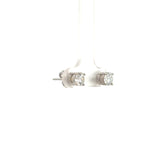 14K White Gold Round Brilliant Diamond Stud Earrings