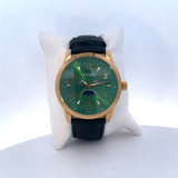 Mason Gold-Tone Case Watch with Green Dial