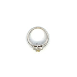 Vintage 14K Yellow Diamond Halo Ring