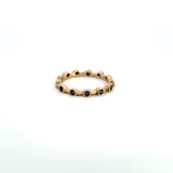 18K Yellow Gold Blue Sapphire Eternity Band