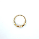 14K Yellow Gold Diamond Leaf Band