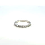 14K White Gold Diamond Marquise Band