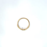 14K Yellow Gold Bezel-Set Round Diamond Band