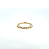 14K Yellow Gold Bezel-Set Round Diamond Band