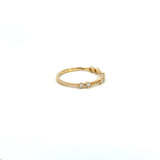 14K Yellow Gold Bezel-Set Round Diamond Band