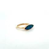 14K Yellow Gold Marquise Opal Ring