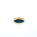 14K Yellow Gold Marquise Opal Ring