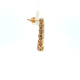 14K Yellow Gold Graduated Diamond Drop Earrings