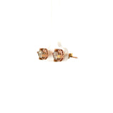 14K Rose Gold Classic Diamond Stud Earrings