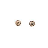 14K Rose Gold Classic Diamond Stud Earrings