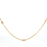 14K Yellow Gold Diamond By The Yard Necklace