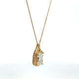 Pear Diamond Pendant in 14K Yellow Gold