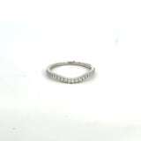 18K White Gold Diamond Contour Band