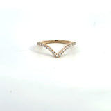 14K Yellow Gold Diamond Contour Band
