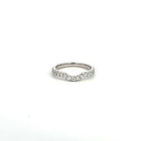 14K White Gold Diamond Contour Band