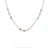 14K White Gold Diamonds by the Yard Necklace