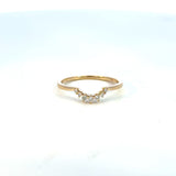14K Yellow Gold Diamond Contour Band – 0.12 CTW