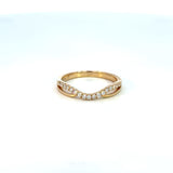 14K Gold Diamond Contour Ring
