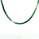 Emerald Bead Necklace with 14K Yellow Gold Clasp