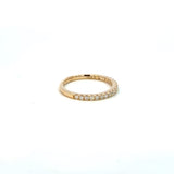 14K Yellow Gold French Set Diamond Band