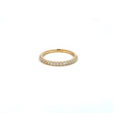14K Yellow Gold French Set Diamond Band