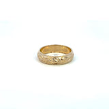 14K Yellow Gold Engraved Band