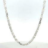 Sterling Silver Square Byzantine Chain
