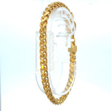 Gold Plated Sterling Silver Franco Bracelet