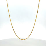 Gold Plated Sterling Silver Twisted Brilliantina Chain