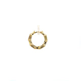 Gold Plated Sterling Silver Cubic Zirconia Bamboo Small Hoop Earrings