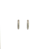 Sterling Silver Cubic Zirconia Small Hoop Earrings