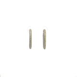 Sterling Silver Cubic Zirconia Medium Hoop Earrings